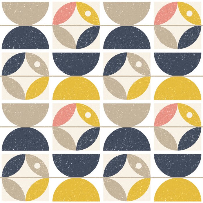 Tapete Skandinavisches Retro-Motiv