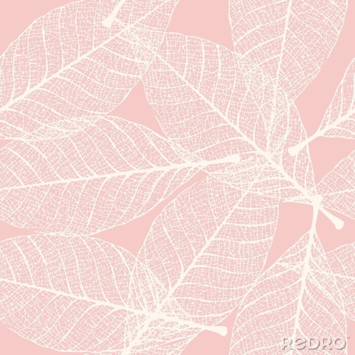 Tapete Skelettierte Blätter nahtlos