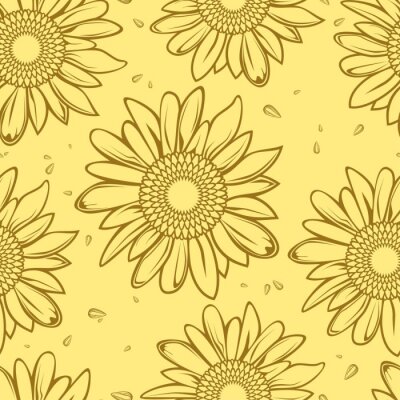 Tapete Sonnenblume nahtlose Hintergrund
