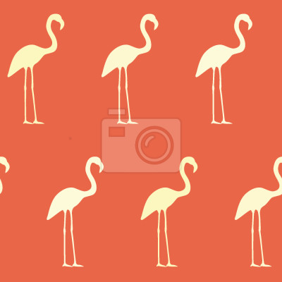 Tapete Sonnenuntergang Flamingo