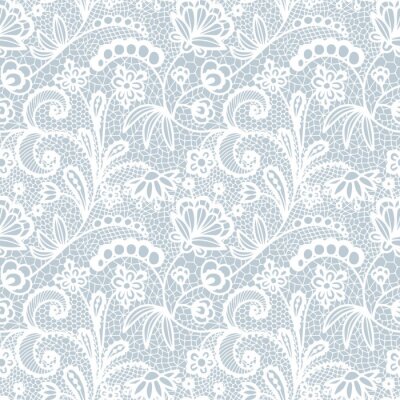 Tapete Spitzen-Ornament im Barock-Stil