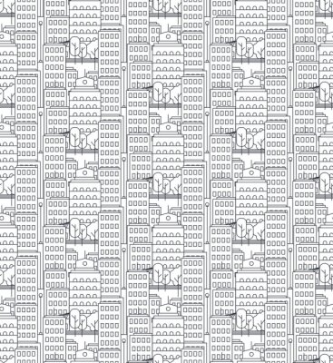 Tapete Stadt Nahtlose Muster