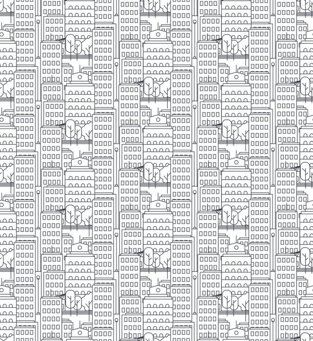 Tapete Stadt Nahtlose Muster