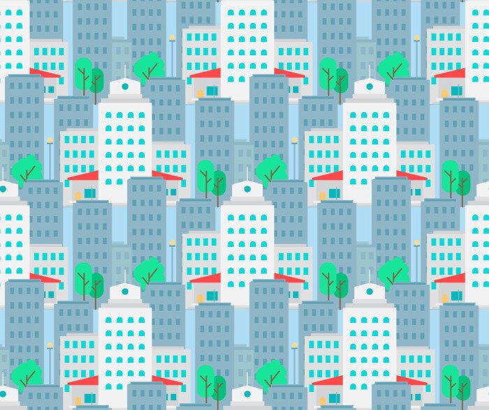 Tapete Stadt Nahtlose Muster
