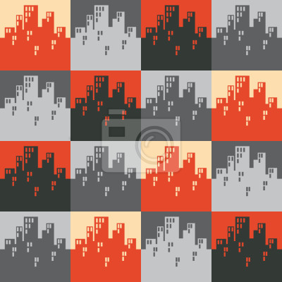 Tapete Stadt Patchwork