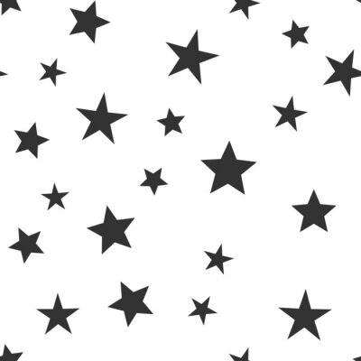 Tapete Stars seamless pattern. Vector illustration. Star icons texture background.