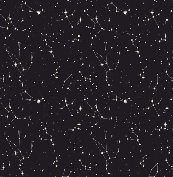 Tapete Stern-Konstellation nahtlose Vektor-Muster