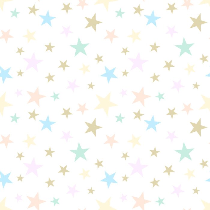 Tapete Sterne in abgetönten Pastellfarben