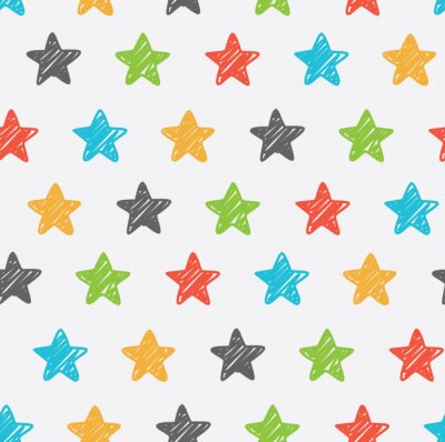 Sticker Sterne rot schwarz blau grün gelb