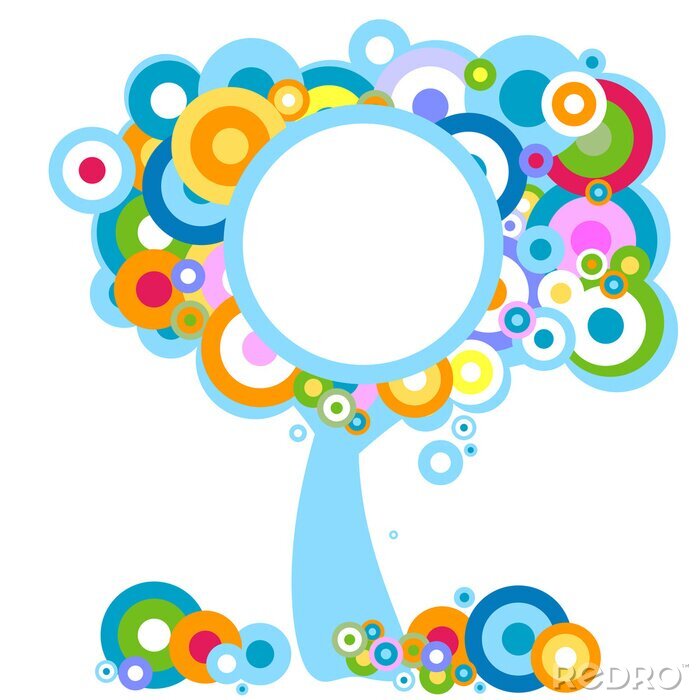 Tapete Stilisierte Baum Rahmen