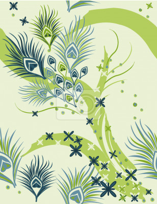 Tapete Stilisierte Pfauenaugen