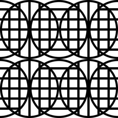 Tapete Stilvolles Bauhaus Schwarz und Weiß