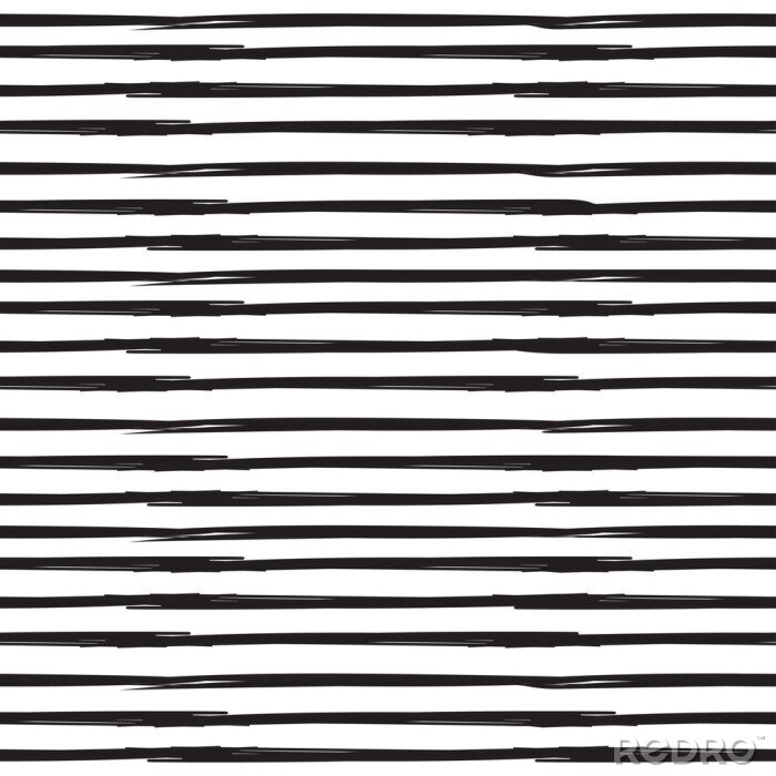 Tapete Straight, parallel lines. Grunge linear backdrop. Vector seamless pattern, variable width stripes.