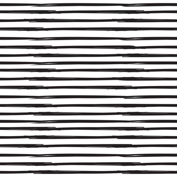 Tapete Straight, parallel lines. Grunge linear backdrop. Vector seamless pattern, variable width stripes.