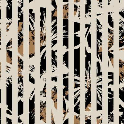 Tapete Streifen auf Blattstruktur