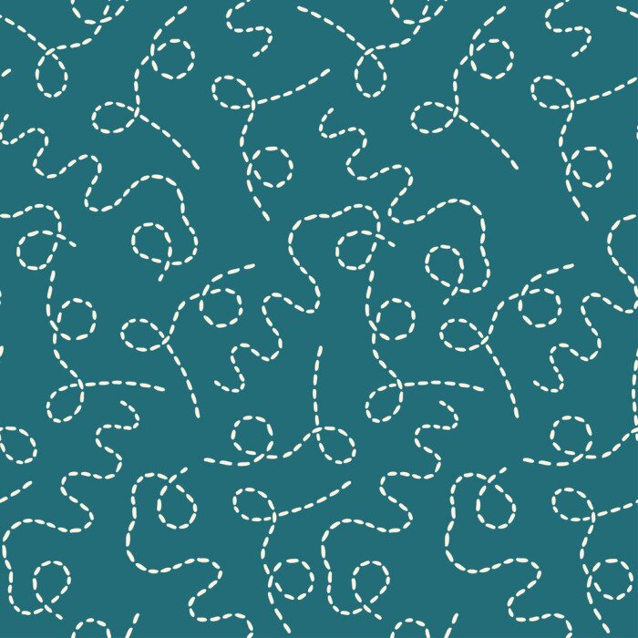 Tapete Striche auf türkisem Hintergrund