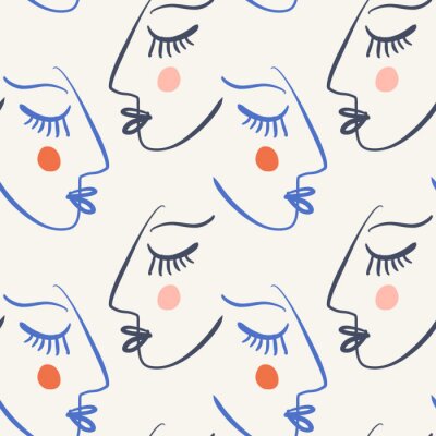 Tapete Strichzeichnungen im skandinavischen Stil