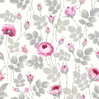 Tapete Subtile Rosen Grau- und Rosat?ne