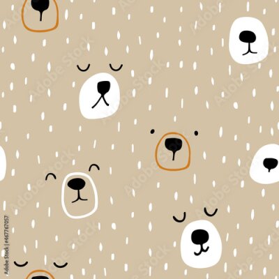 Tapete Süße Bärenjungen Münder