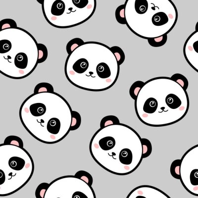 Tapete Süße Pandabären für Kinder
