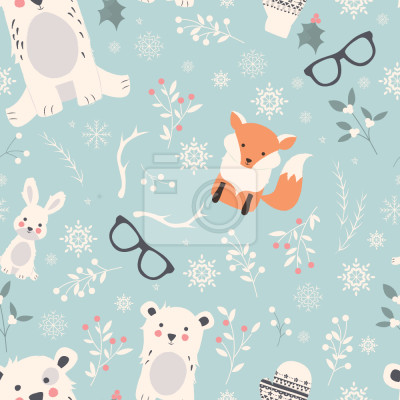 Tapete Süße Weihnachtsfreunde