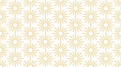 Tapete Sun seamless pattern with line icons. Sunny summer background for baby fabric, skin care cream with spf brochure abstract backdrop