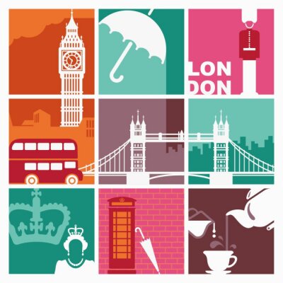 Tapete Symbole von England