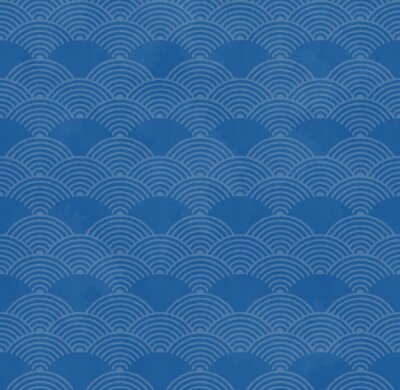 Tapete Symmetrische kleine japanische Wellen