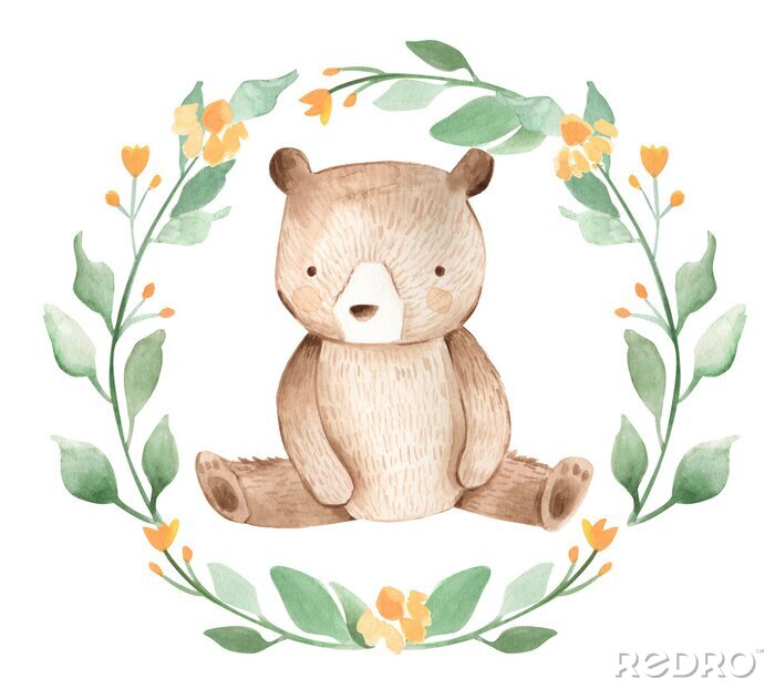 Tapete Teddybär aus einem Märchen