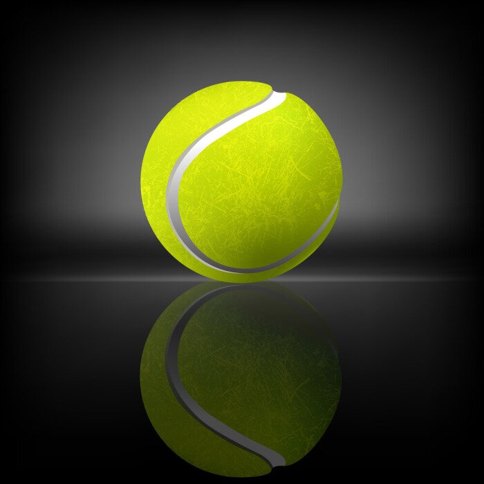 Tapete Tennisball und sein Absprungverhalten