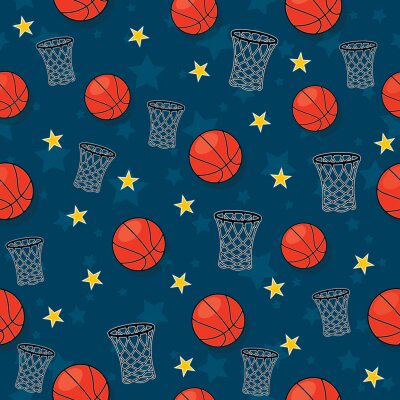 Tapete The seamless pattern on the basketball theme.