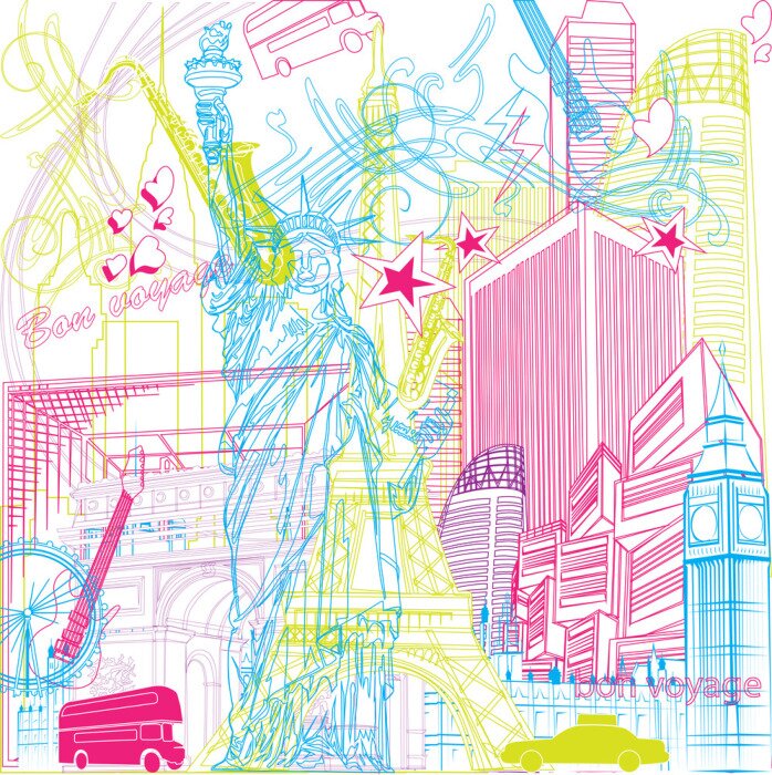 Tapete Tour durch Europa und Amerika