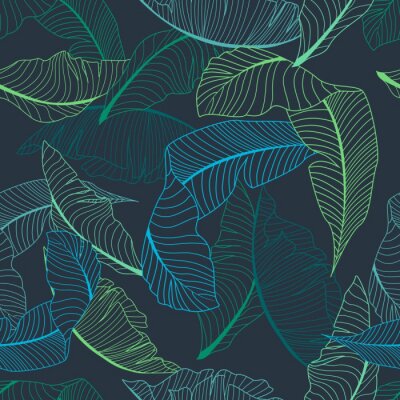 Tapete Transparente große Blätter