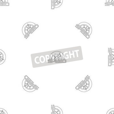 Tapete Trendy speedometer pattern seamless vector repeat geometric for any web design