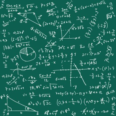 Tapete Trigonometrische Formeln auf der Tafel
