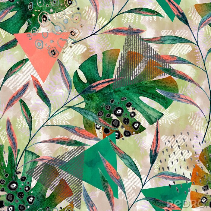 Tapete Tropennatur gemalt