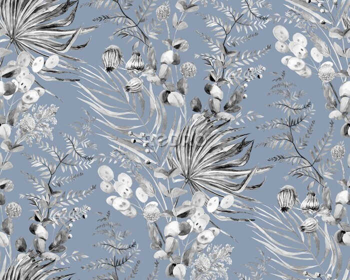 Tapete Tropische Blätter im Wind