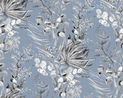 Tapete Tropische Blätter im Wind