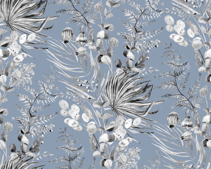 Tapete Tropische Blätter im Wind