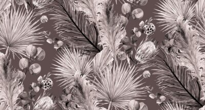 Tropische Blätter in Erdtönen