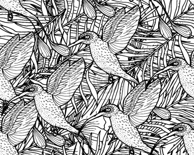 Tapete Tropischer Kolibri