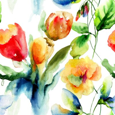 Tulpen in Aquarell