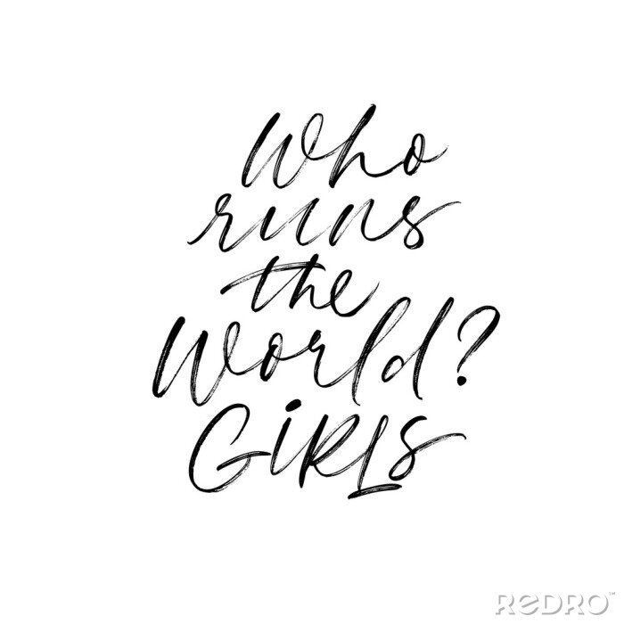 Tapete Typografische Aufschrift über Frauen