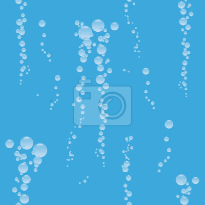 Tapete Unterwasserblasen im Wasser