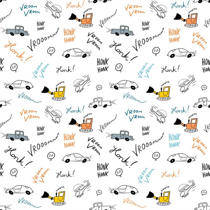 Tapete Vector cars doodle
