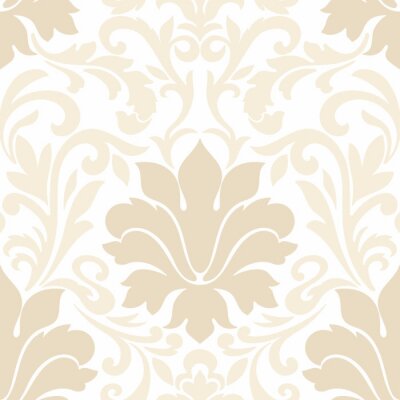 Tapete Vector Damast nahtlose Muster Element. Klassische Luxus altmodische Damast Ornament, royal victorian nahtlose Textur für Tapeten, Textil, Verpackung. Exquisite Blumen-Barock-Vorlage