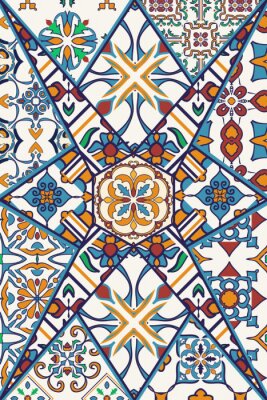 Vector dekorativen Hintergrund. Mosaik-Patchwork-Muster für Design und Mode