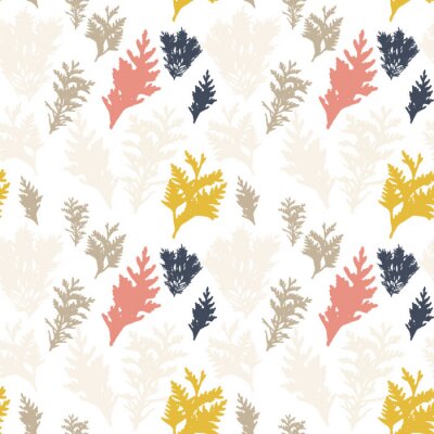 Tapete Vector nahtlose Muster mit Thuja Zweige.