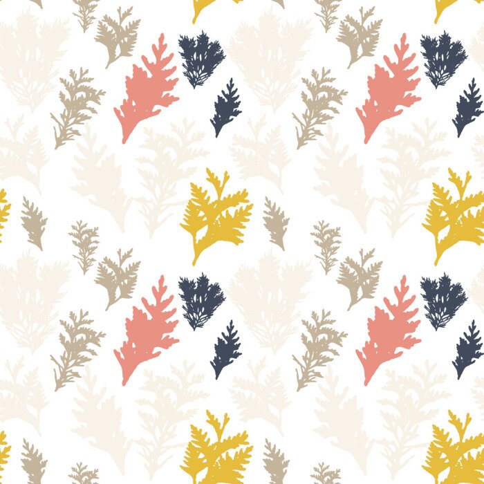 Tapete Vector nahtlose Muster mit Thuja Zweige.