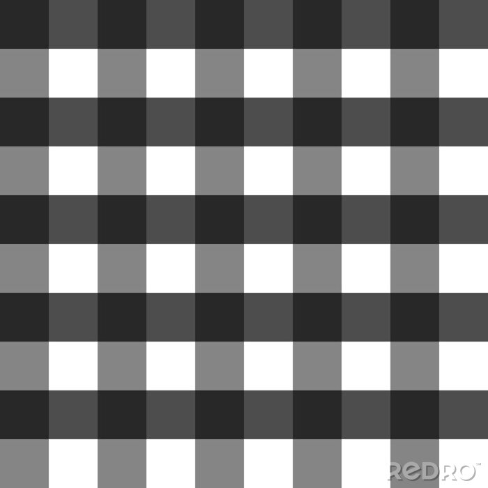 Tapete Vector seamless pattern of black and white plaid.